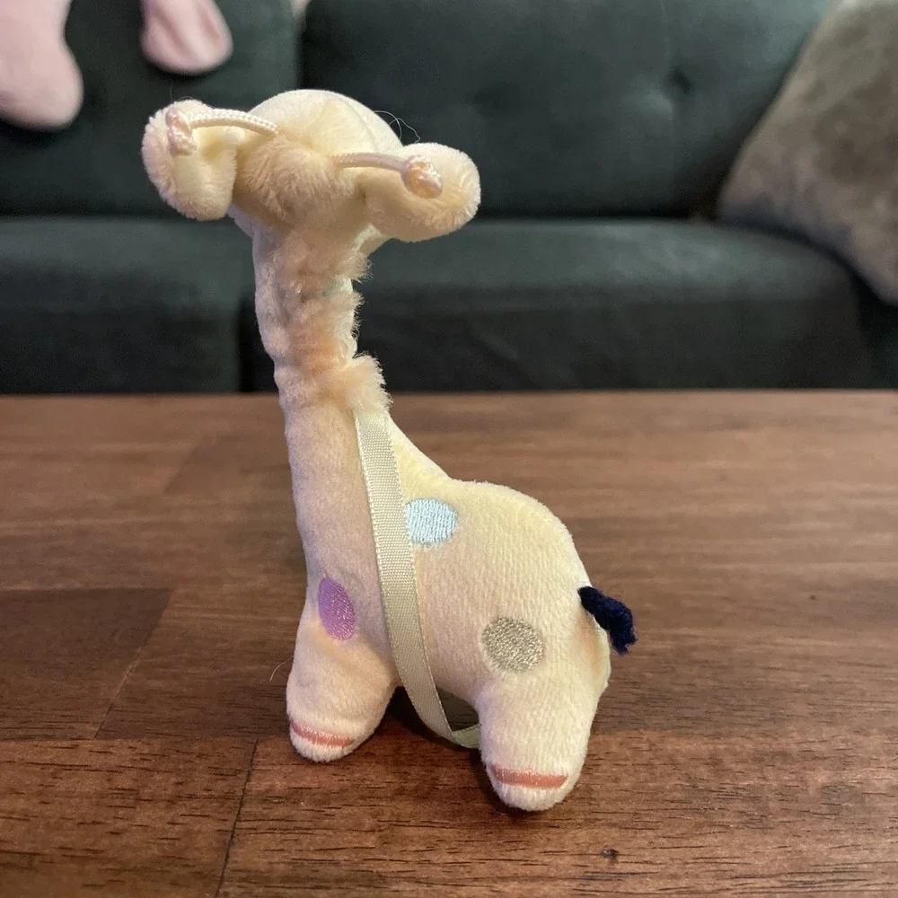 Carters Just One‎ Year Yellow Giraffe Plush Baby Lovey Crib Toy Mini 4.5
